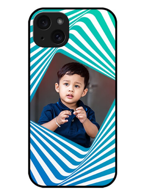 Custom iPhone 15 Plus Custom Metal Phone CaseAbstract Spiral Design