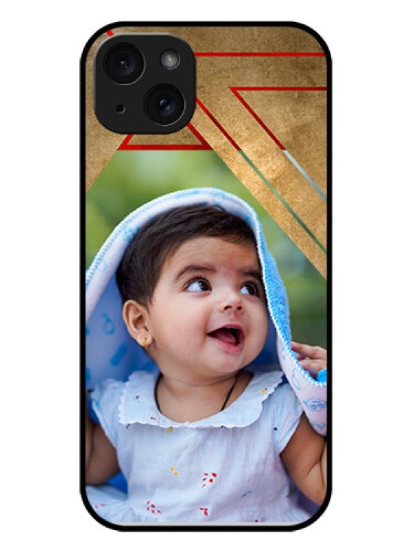 Custom iPhone 15 Plus Custom Metal Phone CaseGradient Abstract Texture Design