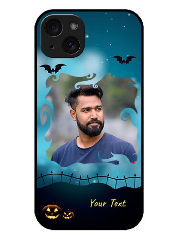 Custom iPhone 15 Plus Custom Metal Phone CaseHalloween Frame Design