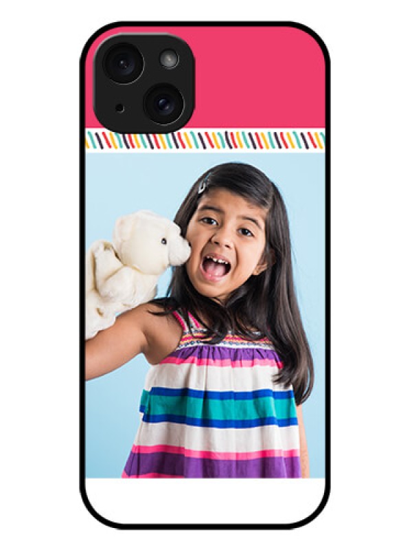 Custom iPhone 15 Plus Custom Metal Phone CaseLine Art Design