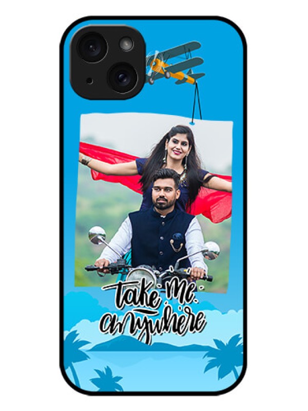 Custom iPhone 15 Plus Custom Metal Phone CaseTraveller Design