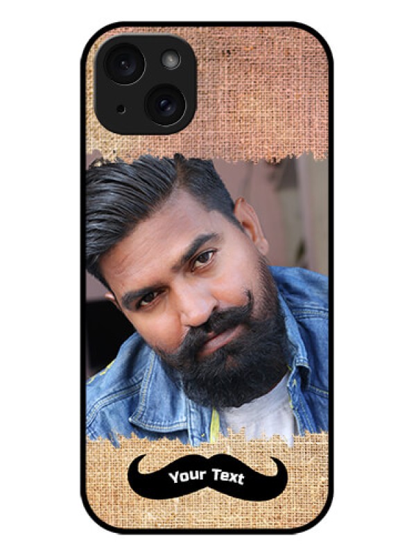 Custom iPhone 15 Plus Custom Metal Phone CaseWith Texture Design