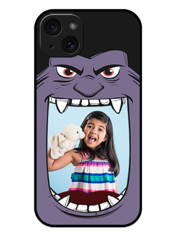 Custom iPhone 15 Plus Custom Metal Phone CaseAngry Monster Design