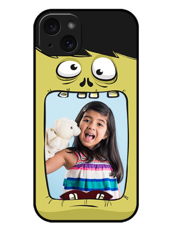 Custom iPhone 15 Plus Custom Metal Phone CaseCartoon Monster Back Case Design