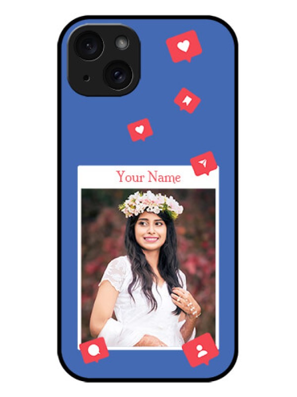 Custom iPhone 15 Plus Custom Metal Phone CaseLike Share And Comment Design