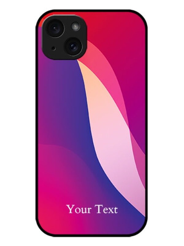 Custom iPhone 15 Plus Custom Metal Phone CaseDigital Abstract Overlap Design