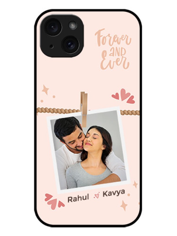 Custom iPhone 15 Plus Custom Metal Phone CaseForever And Ever Love Design