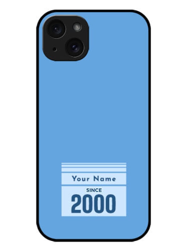 Custom iPhone 15 Plus Custom Metal Phone CaseCustom Year Of Birth Design