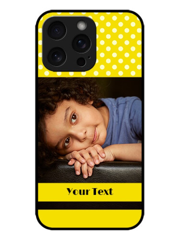 Custom iPhone 15 Pro Max Custom Metal Phone CaseBright Yellow Case Design