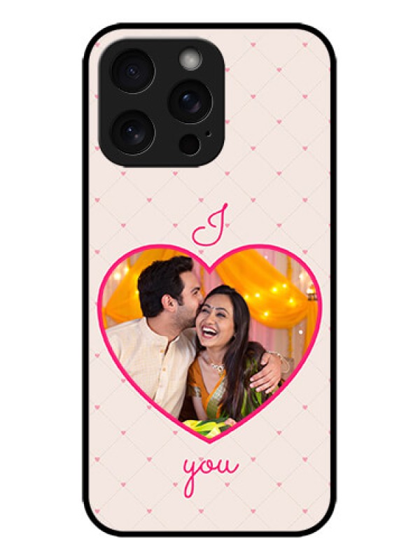 Custom iPhone 15 Pro Max Custom Metal Phone CaseHeart Shape Design