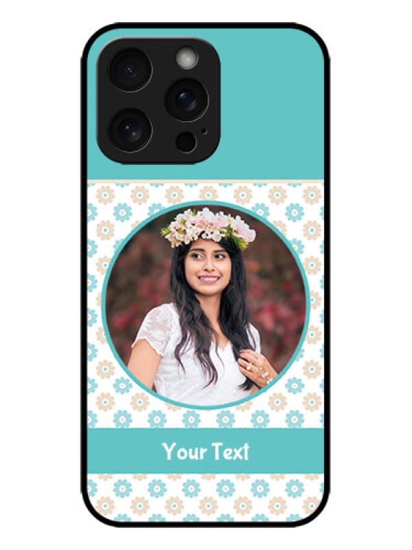 Custom iPhone 15 Pro Max Custom Metal Phone CaseBeautiful Flowers Design