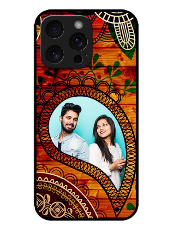 Custom iPhone 15 Pro Max Custom Metal Phone CaseAbstract Colorful Design