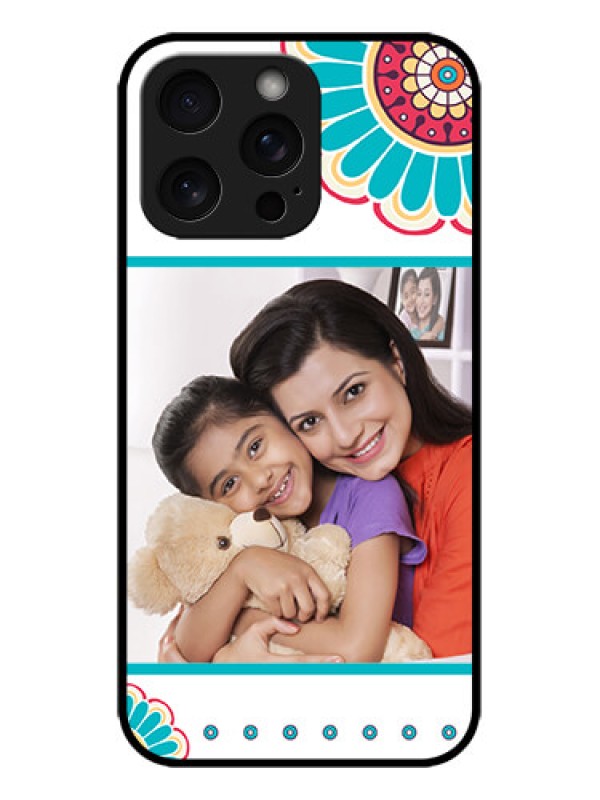 Custom iPhone 15 Pro Max Custom Metal Phone CaseFlower Design