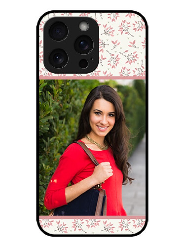 Custom iPhone 15 Pro Max Custom Metal Phone CaseStunning Floral Design