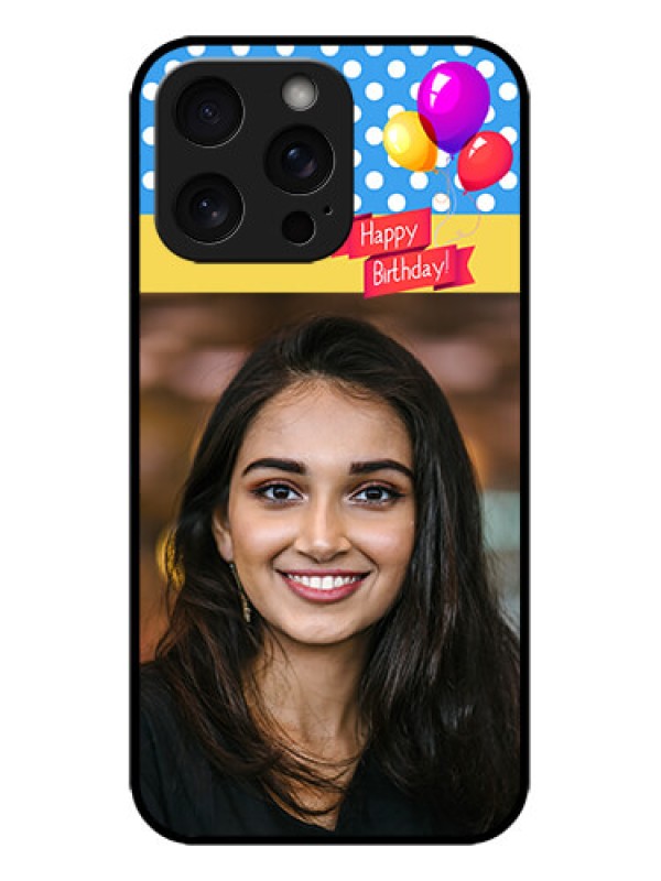 Custom iPhone 15 Pro Max Custom Metal Phone CaseHappy Birthday Design