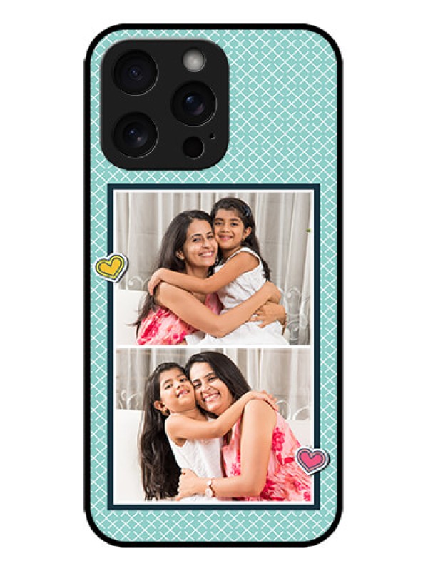 Custom iPhone 15 Pro Max Custom Metal Phone Case2 Image Holder With Pattern Design