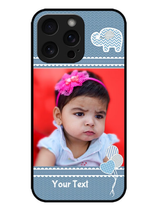 Custom iPhone 15 Pro Max Custom Metal Phone CaseWith Kids Pattern Design