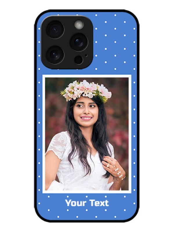 Custom iPhone 15 Pro Max Custom Metal Phone CasePolka Dots Design