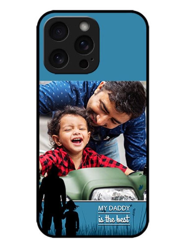 Custom iPhone 15 Pro Max Custom Metal Phone CaseBest Dad Design