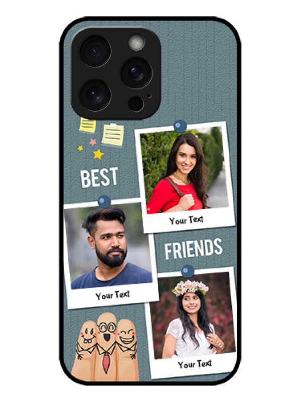 Custom iPhone 15 Pro Max Custom Metal Phone CaseSticky Frames And Friendship Design