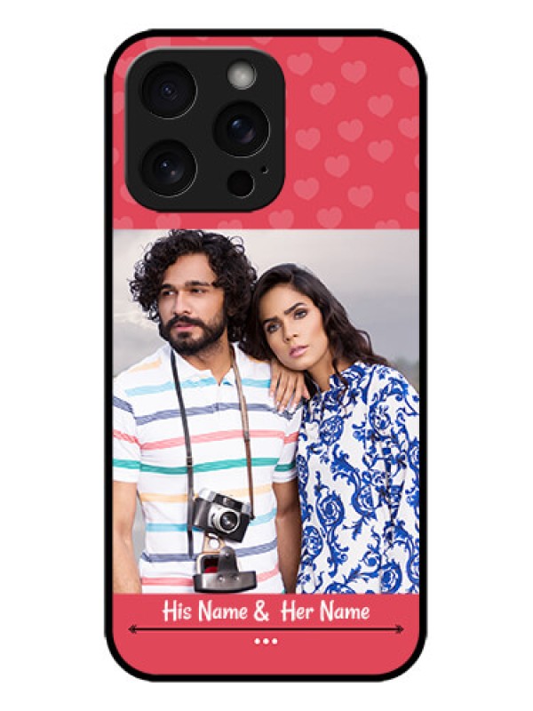 Custom iPhone 15 Pro Max Custom Metal Phone CaseSimple Love Design