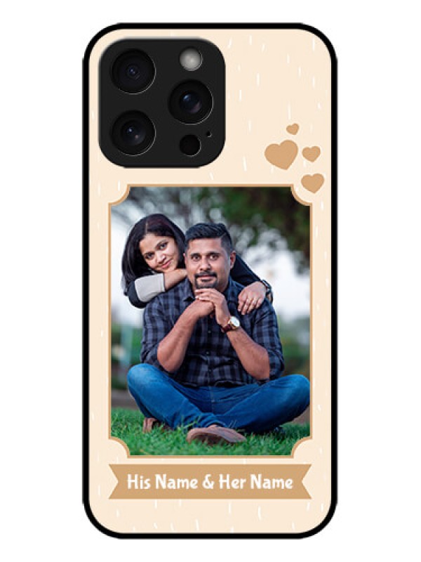 Custom iPhone 15 Pro Max Custom Metal Phone CaseWith Confetti Love Design