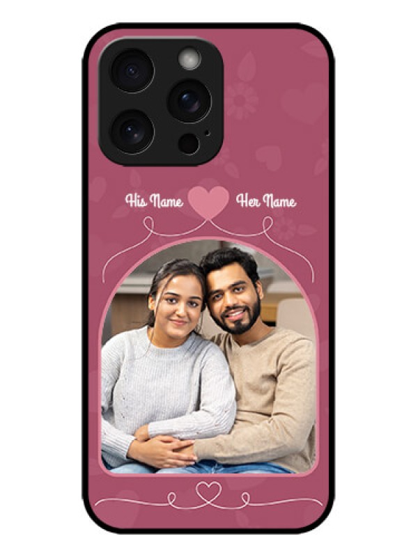 Custom iPhone 15 Pro Max Custom Metal Phone CaseLove Floral Design