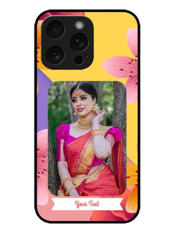 Custom iPhone 15 Pro Max Custom Metal Phone Case3 Image With Vintage Floral Design