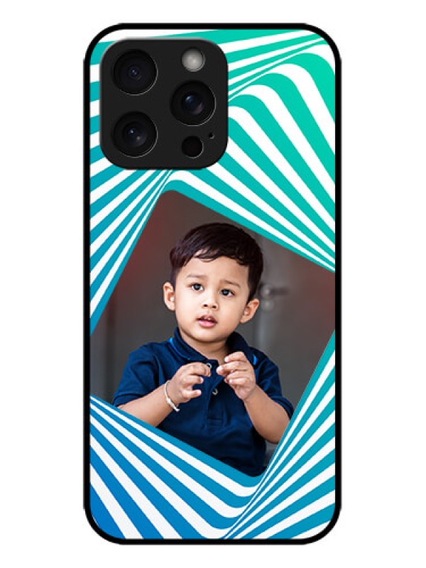 Custom iPhone 15 Pro Max Custom Metal Phone CaseAbstract Spiral Design