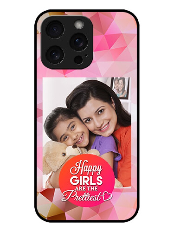 Custom iPhone 15 Pro Max Custom Metal Phone CaseAbstract Triangle Design