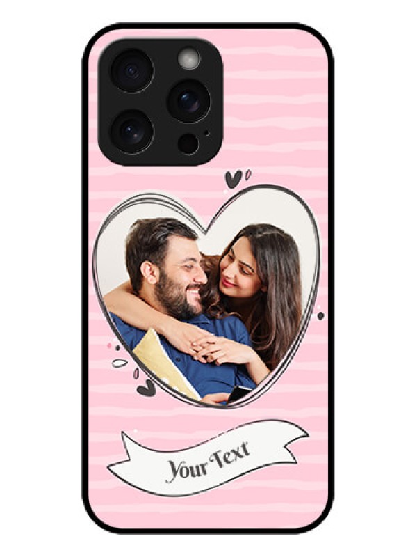 Custom iPhone 15 Pro Max Custom Metal Phone CaseVintage Heart Design