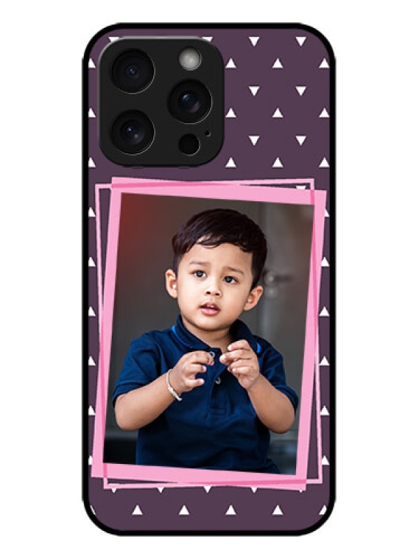 Custom iPhone 15 Pro Max Custom Metal Phone CaseTriangle Pattern Dotted Design