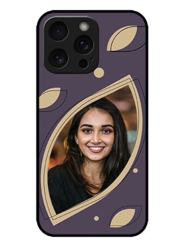 Custom iPhone 15 Pro Max Custom Metal Phone CaseFalling Leaf Design