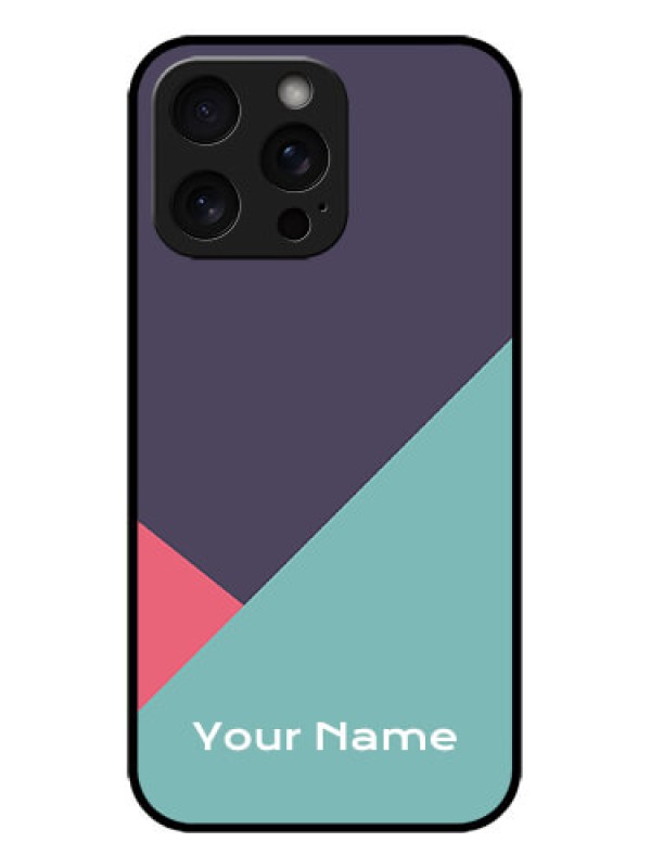 Custom iPhone 15 Pro Max Custom Metal Phone CaseTri Color Abstract Design