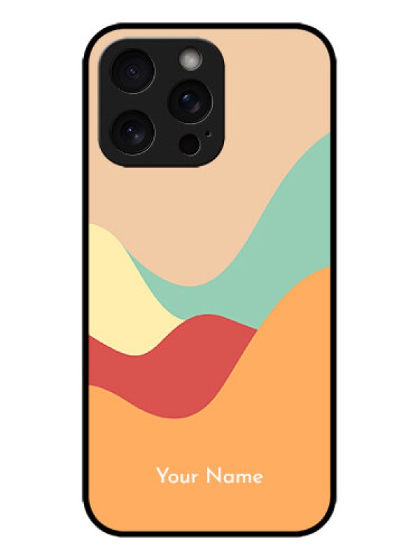 Custom iPhone 15 Pro Max Custom Metal Phone CaseOcean Waves Multi - Colour Design