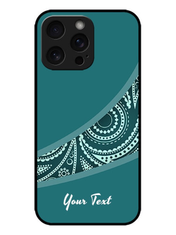 Custom iPhone 15 Pro Max Custom Metal Phone CaseSemi Visible Floral Design