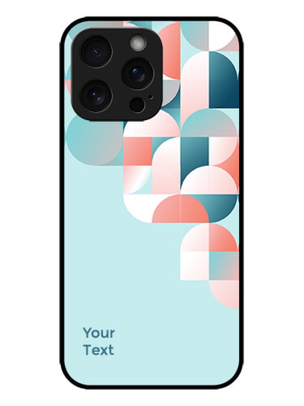 Custom iPhone 15 Pro Max Custom Metal Phone CaseStylish Semi - Circle Pattern Design