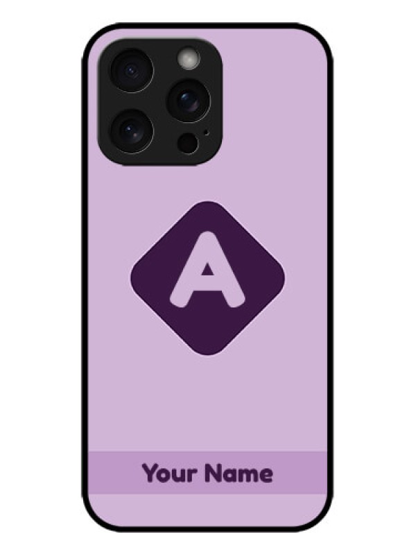 Custom iPhone 15 Pro Max Custom Metal Phone CaseCustom Letter In Curved Badge Design