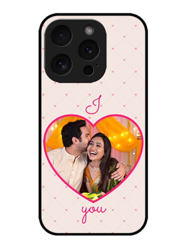 Custom iPhone 15 Pro Custom Metal Phone CaseHeart Shape Design