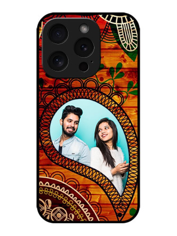 Custom iPhone 15 Pro Custom Metal Phone CaseAbstract Colorful Design