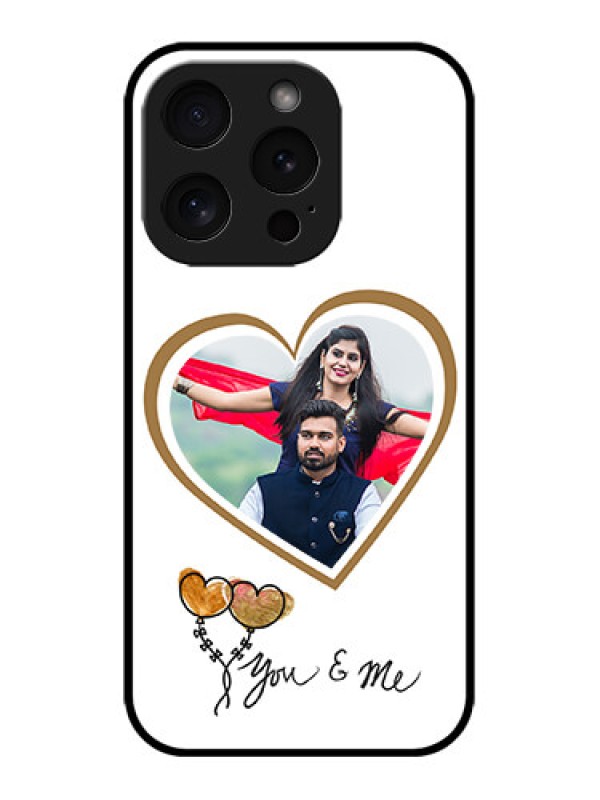 Custom iPhone 15 Pro Custom Metal Phone CaseYou and Me Design