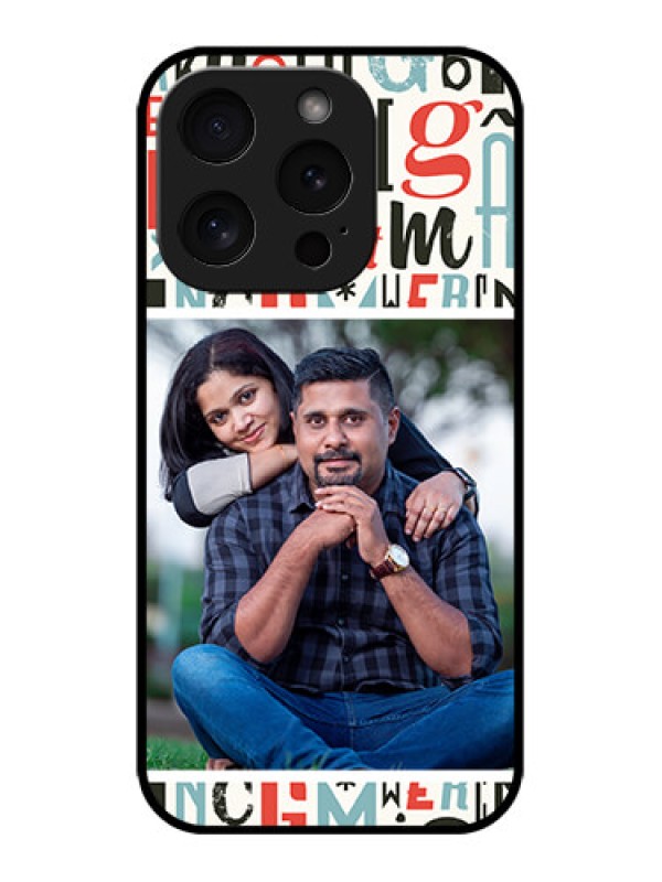 Custom iPhone 15 Pro Custom Metal Phone CaseAlphabet Design