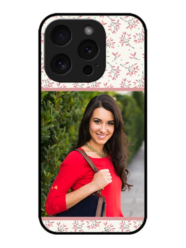 Custom iPhone 15 Pro Custom Metal Phone CaseStunning Floral Design