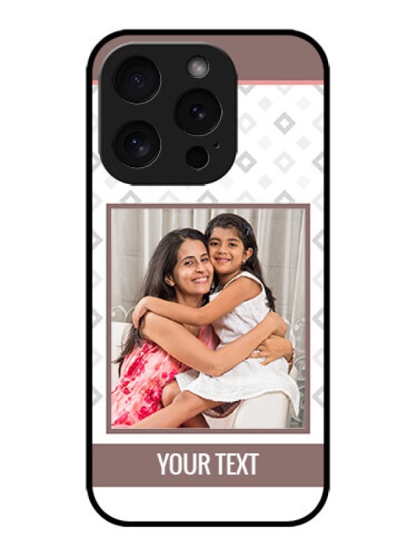 Custom iPhone 15 Pro Custom Metal Phone CaseSimple Diamond Design