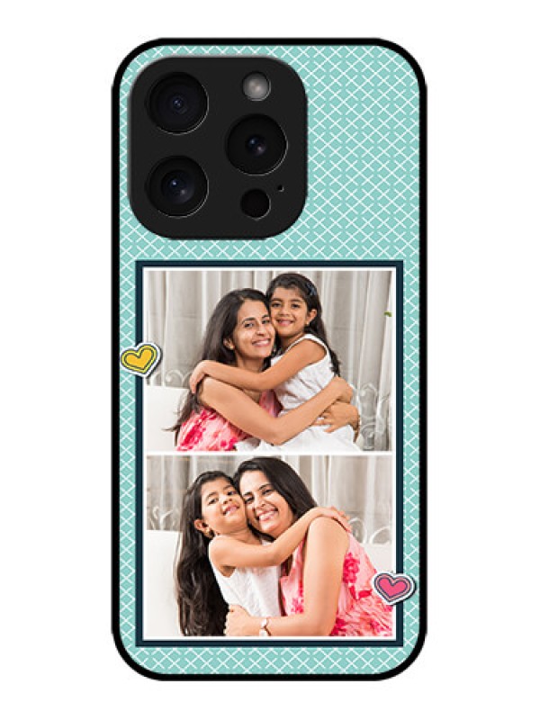Custom iPhone 15 Pro Custom Metal Phone Case2 Image Holder With Pattern Design