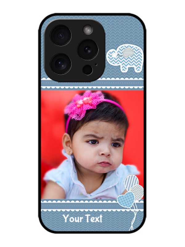 Custom iPhone 15 Pro Custom Metal Phone CaseWith Kids Pattern Design