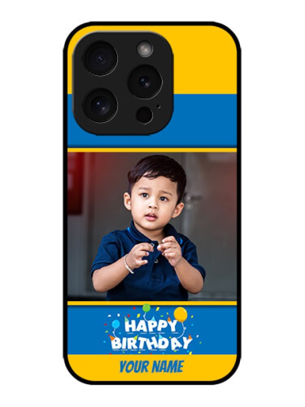 Custom iPhone 15 Pro Custom Metal Phone CaseBirthday Wishes Design