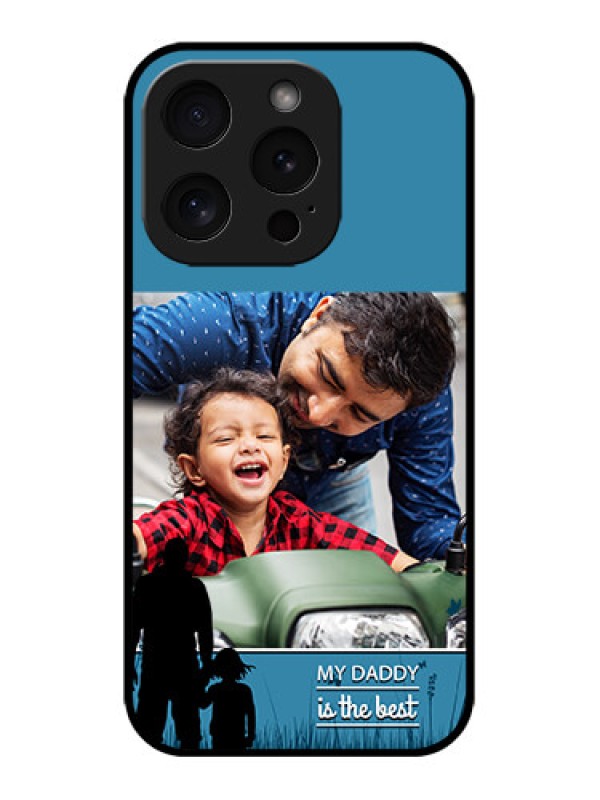 Custom iPhone 15 Pro Custom Metal Phone CaseBest Dad Design