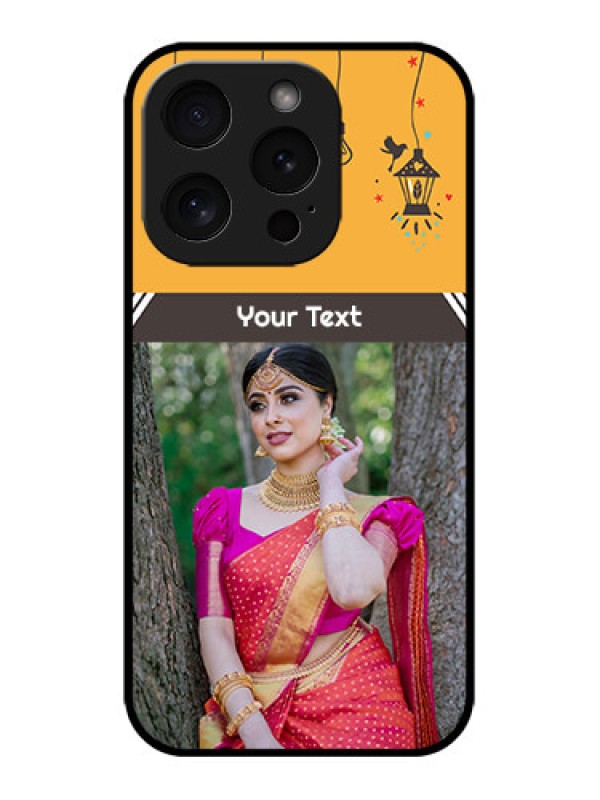 Custom iPhone 15 Pro Custom Metal Phone CaseWith Family Picture And Icons