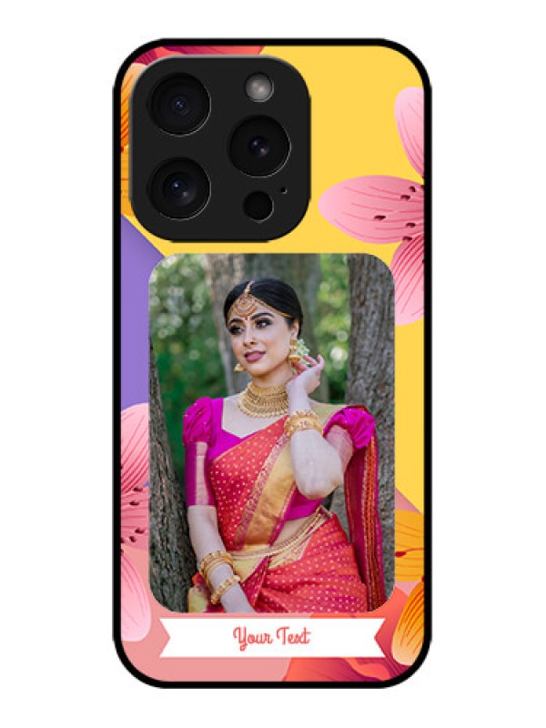 Custom iPhone 15 Pro Custom Metal Phone Case3 Image With Vintage Floral Design